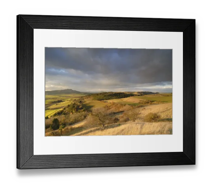 Framed Print : The hegau landscape in the sunset light - Baden Wuerttemberg