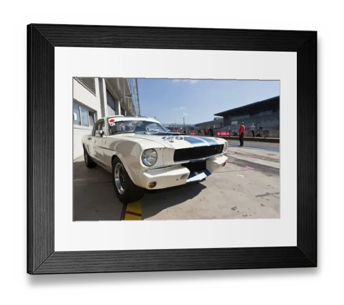 Framed Print : Ford Mustang, pit lane, Oldtimer Grand Prix 2010 at Nuerburgring race track