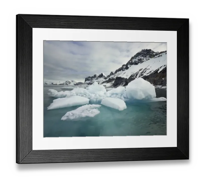 Framed Print : Fjord with pack ice, Spitsbergen Island Framed Print : Fjord with pack ice, Spitsbergen Island