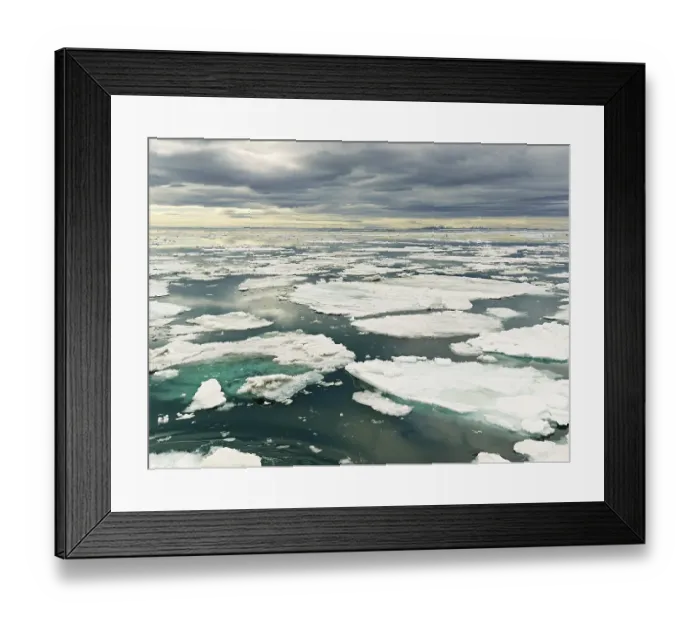 Framed Print : Melting pack ice, Spitsbergen Island