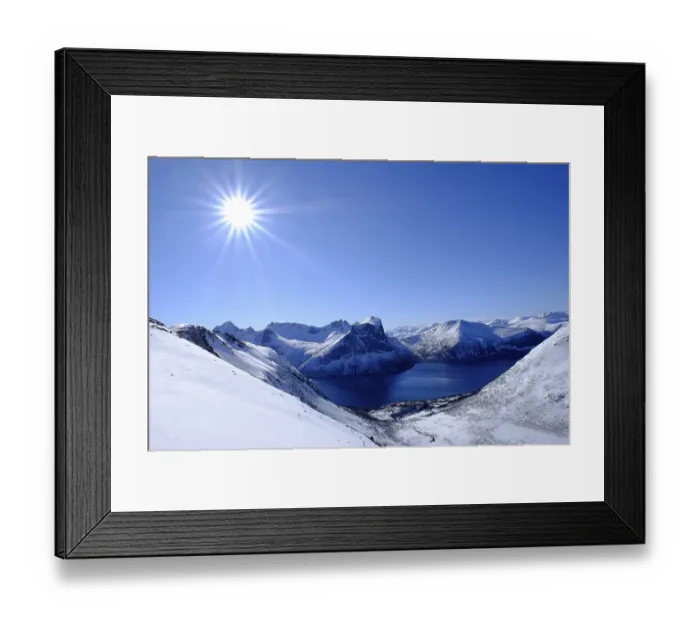 Framed Print : Mountains, Snaufjellet, landscape in winter Framed Print : Mountains, Snaufjellet, landscape in winter
