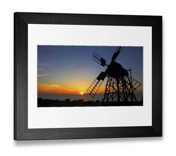 Framed Print : Old windmill at Jordansham, Oland, Sweden, Europe Framed Print : Old windmill at Jordansham, Oland, Sweden, Europe