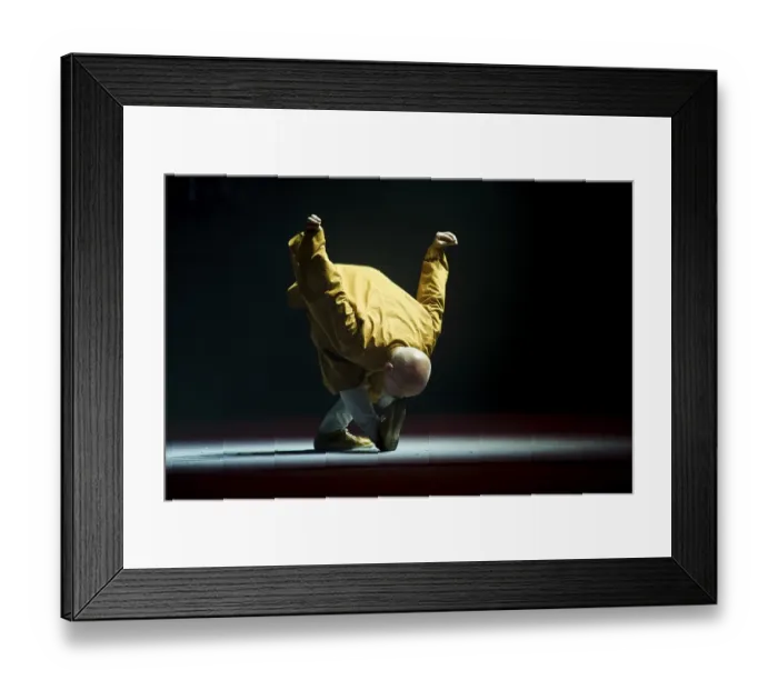 Framed Print : 70-year-old Shaolin monk moving artfully in meditation