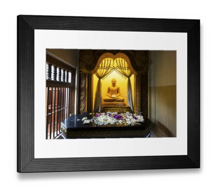 Framed Print : Buddha statue in the Temple of the Sacred Tooth Relic