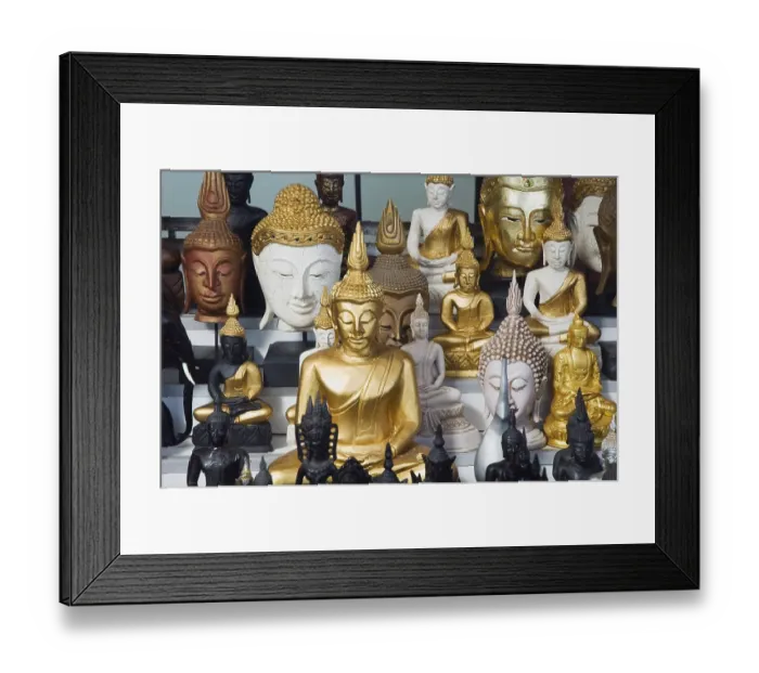 Framed Print : Buddha figurines, souvenirs, Ao Nang Framed Print : Buddha figurines, souvenirs, Ao Nang