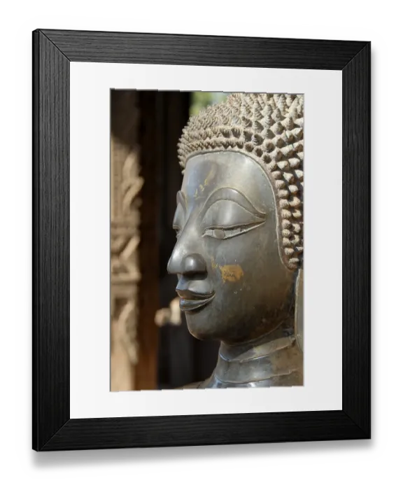 Framed Print : Head of a bronze buddha statue Temple museum of Art and Antiquities Haw Pha Kaew Museum Vientiane Laos Framed Print : Head of a bronze buddha statue Temple museum of Art and Antiquities Haw Pha Kaew Museum Vientiane Laos