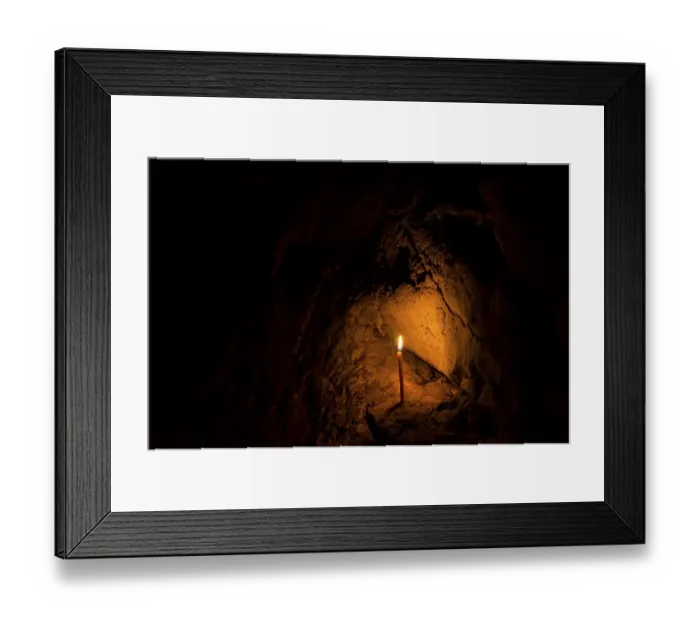 Framed Print : Burning candle, Buddha Cave, Mae Cham Framed Print : Burning candle, Buddha Cave, Mae Cham