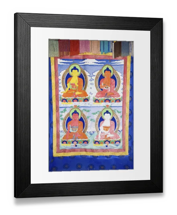 Framed Print : Painted buddha in a buddhist temple of Kathmandu Framed Print : Painted buddha in a buddhist temple of Kathmandu