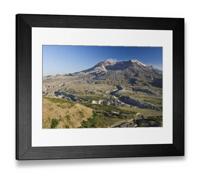 Framed Print : Active volcano Mount St. Helens smoking