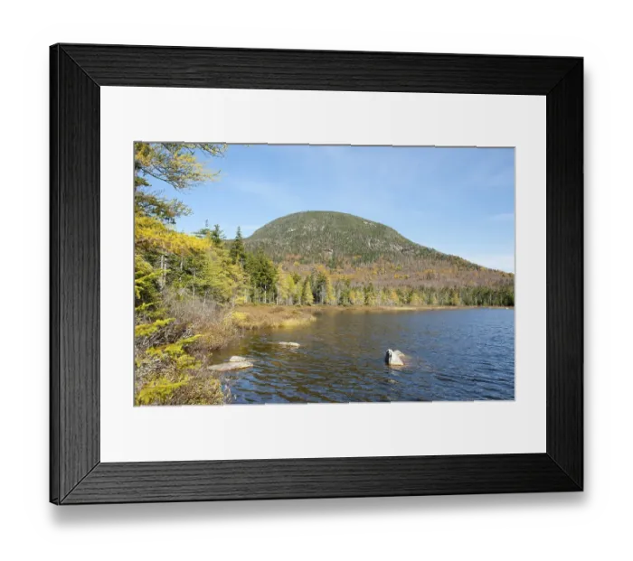 Framed Print : Autumn foliage, Indian Summer at Lonesome Lake Framed Print : Autumn foliage, Indian Summer at Lonesome Lake