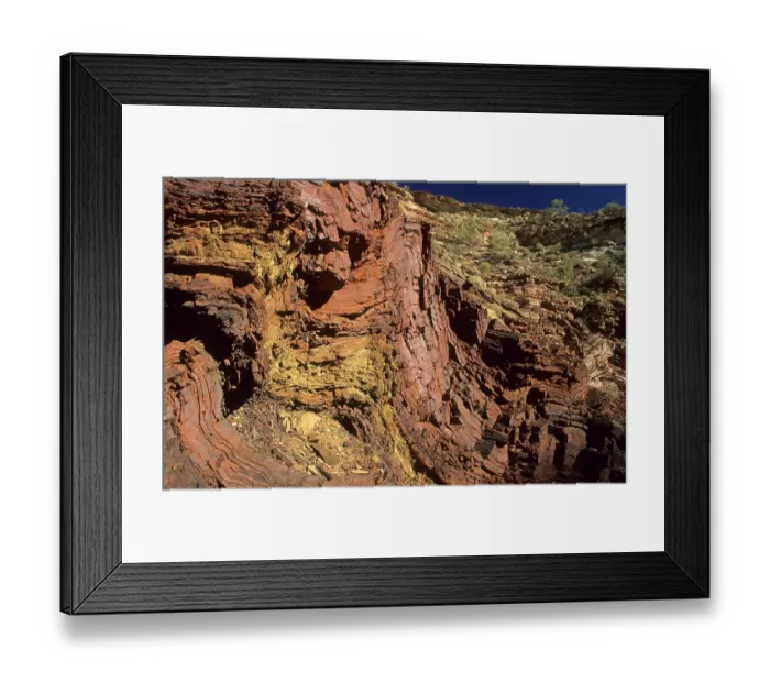 Framed Print : Rock formation at Hamersley Gorge Framed Print : Rock formation at Hamersley Gorge