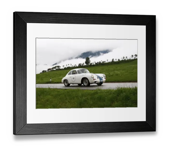 Framed Print : Porsche 365A, 1959 model, Credit Suisse fleet Framed Print : Porsche 365A, 1959 model, Credit Suisse fleet
