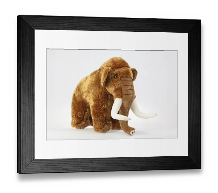 Framed Print : Mammoth as a soft toy