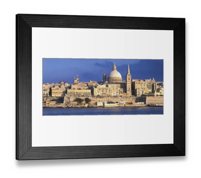 Framed Print : View towards La Valletta from Sliema Framed Print : View towards La Valletta from Sliema