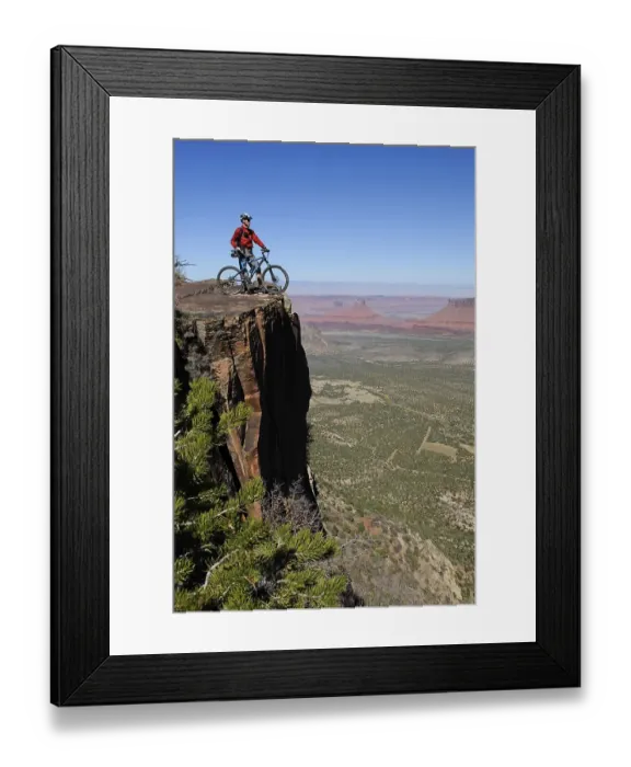 Framed Print : Mountain biker, Porcupine Rim Trail Framed Print : Mountain biker, Porcupine Rim Trail