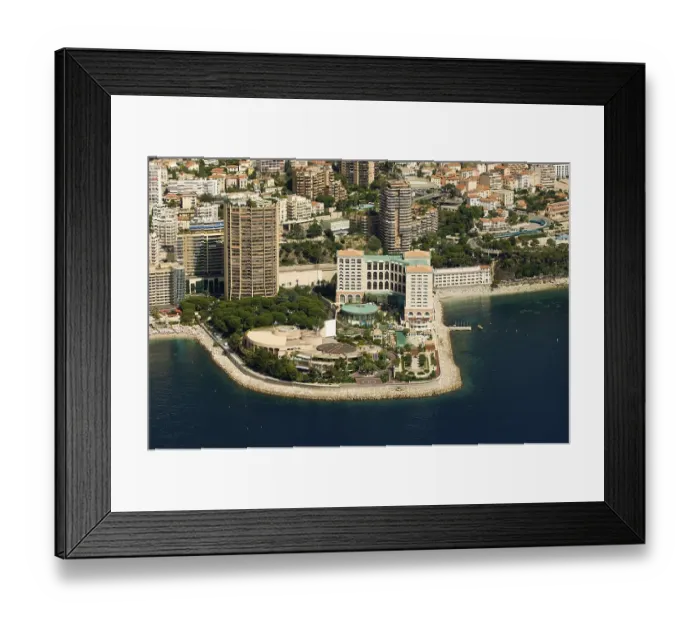 Framed Print : Aerial view, Monte Carlo Bay Hotel and Sporting Club Casino
