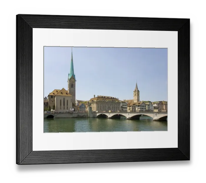 Framed Print : At the Limmat, Zurich, Switzerland Framed Print : At the Limmat, Zurich, Switzerland