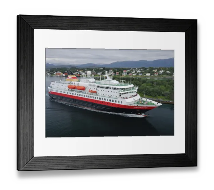 Framed Print : Ferry of the Hurtigruten, Bronnoy