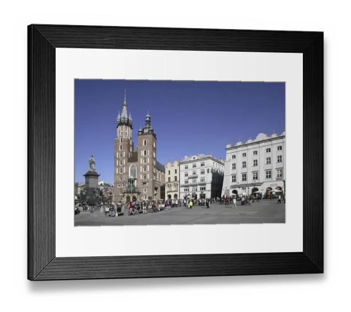 Framed Print : St. Mary's Church in the main market square