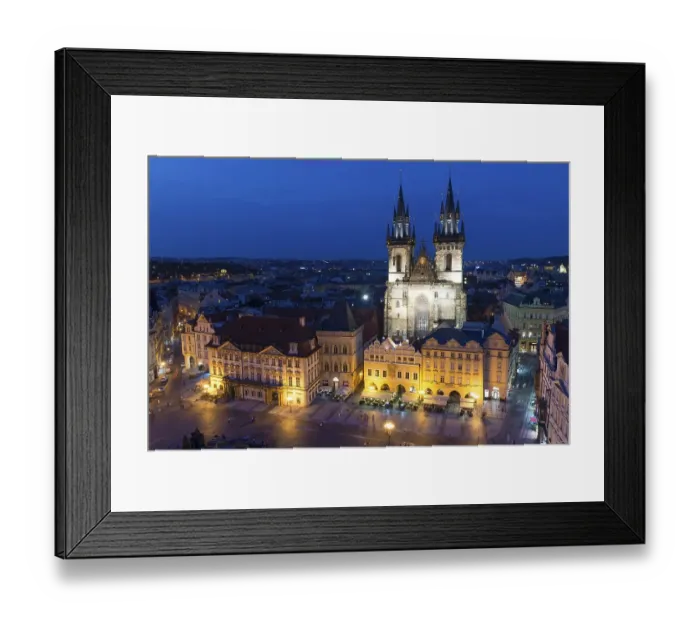 Framed Print : Tyn Church, Old Town Square at dusk Framed Print : Tyn Church, Old Town Square at dusk