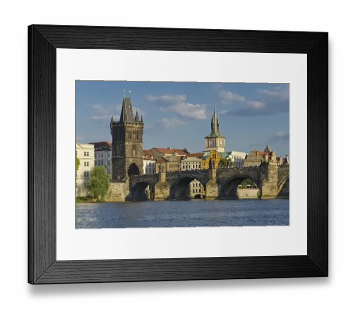 Framed Print : Karluv most, Charles Bridge, across the Vltava river