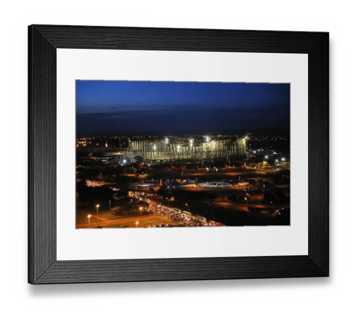 Framed Print : Construction site of the football stadium for the Football World Cup 2014