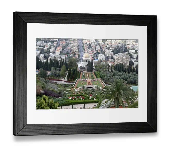 Framed Print : The Monument Gardens, Baha'i World Centre Framed Print : The Monument Gardens, Baha'i World Centre