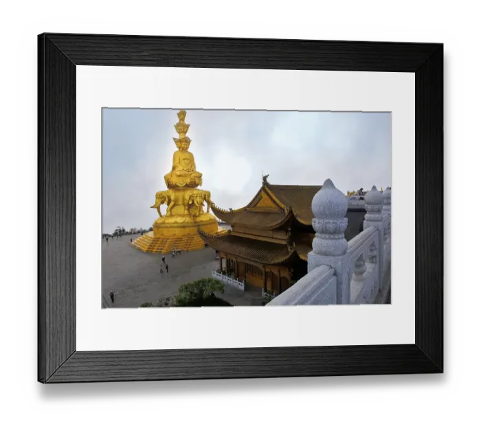 Framed Print : Statue of Samantabhadra, Mount Emei near Chengdu