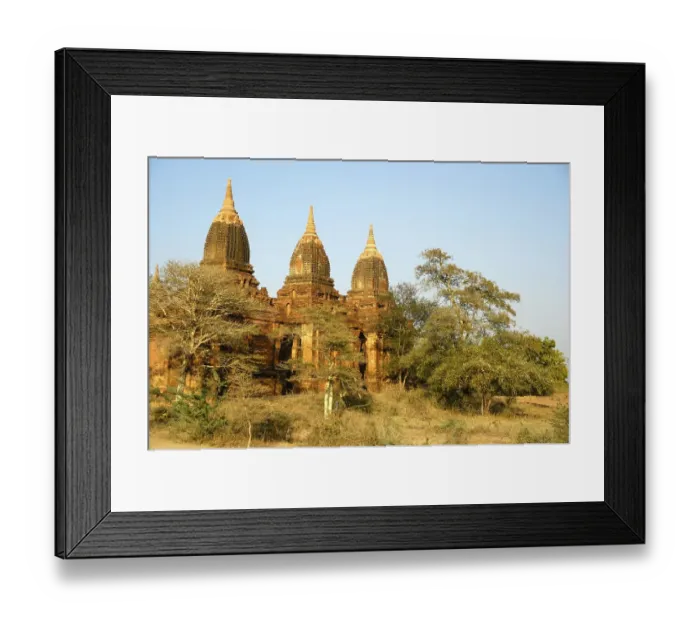 Framed Print : Three temples in a row, Bagan, Burma