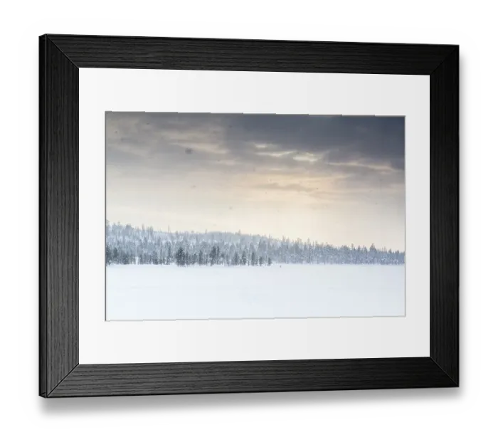 Framed Print : Snowy landscape, near Inari, Finland, Europe