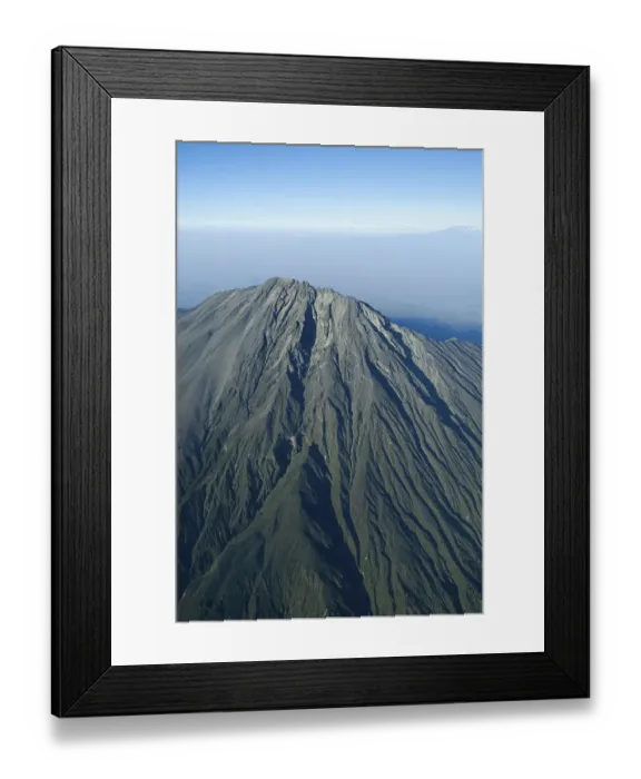 Framed Print : Aerial view, volcano Mount Meru, Mt Framed Print : Aerial view, volcano Mount Meru, Mt