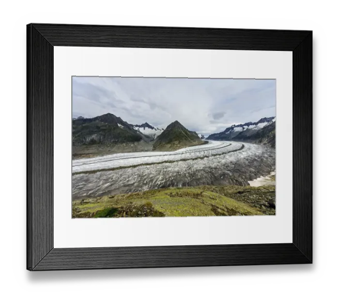 Framed Print : The Great Aletsch Glacier in the Swiss Alps