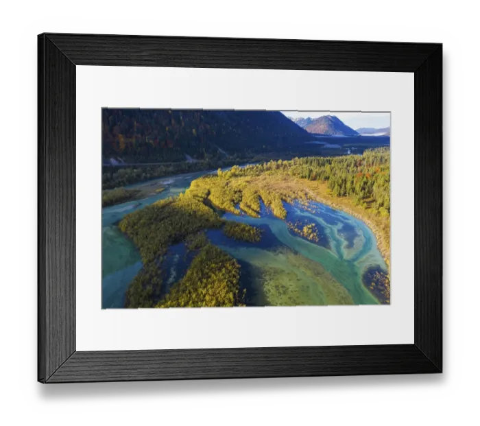 Framed Print : Inflow of the Isar into the Sylvensteinsee