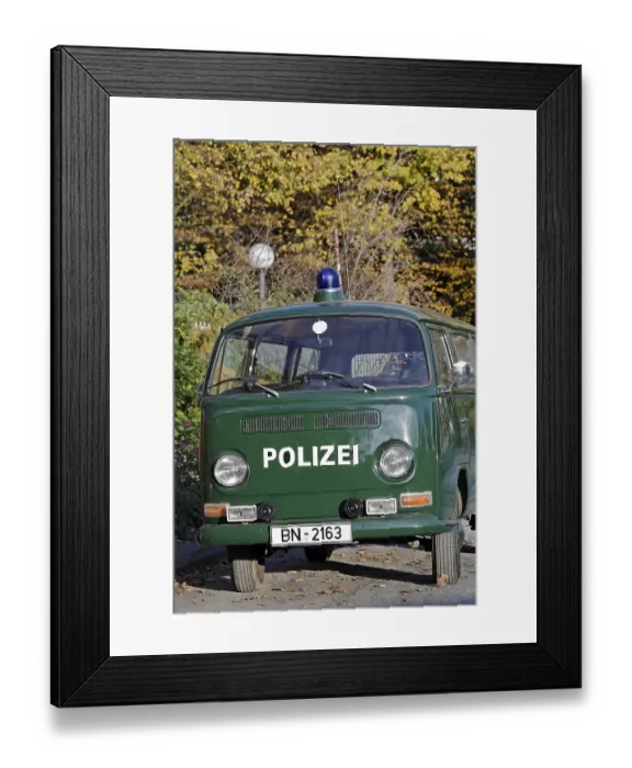 Framed Print : Historic personal carrier van of the German police Framed Print : Historic personal carrier van of the German police