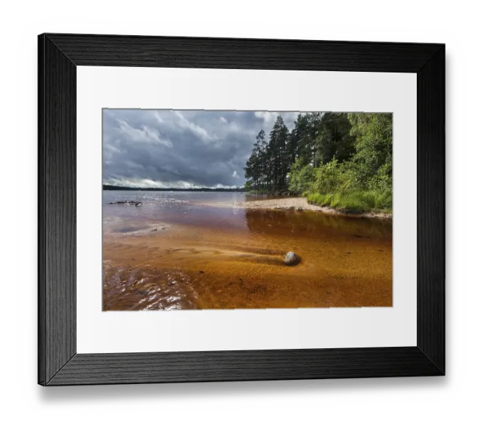 Framed Print : Estuary on the beach of Vitsand Framed Print : Estuary on the beach of Vitsand