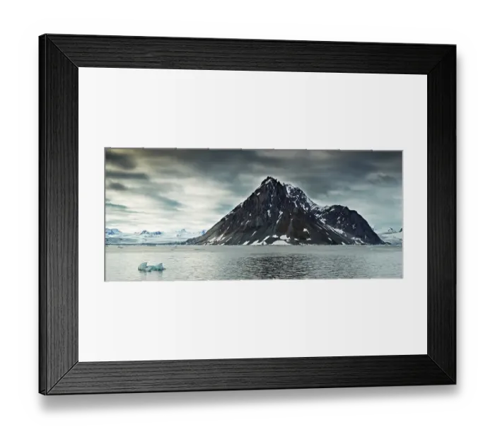 Framed Print : Fjord with ice floes, Prins Karls Forland