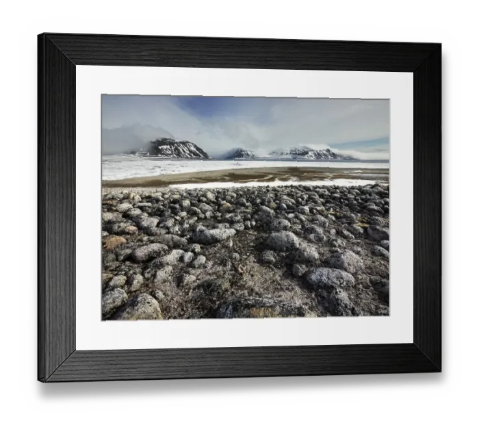 Framed Print : Rocky coast at Spitsbergen, Spitsbergen Island
