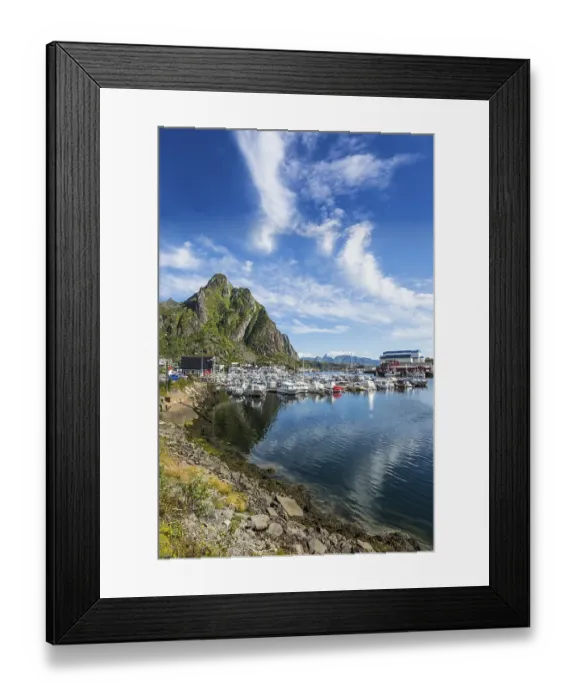 Framed Print : Svolvaer harbor, Austvagoy island