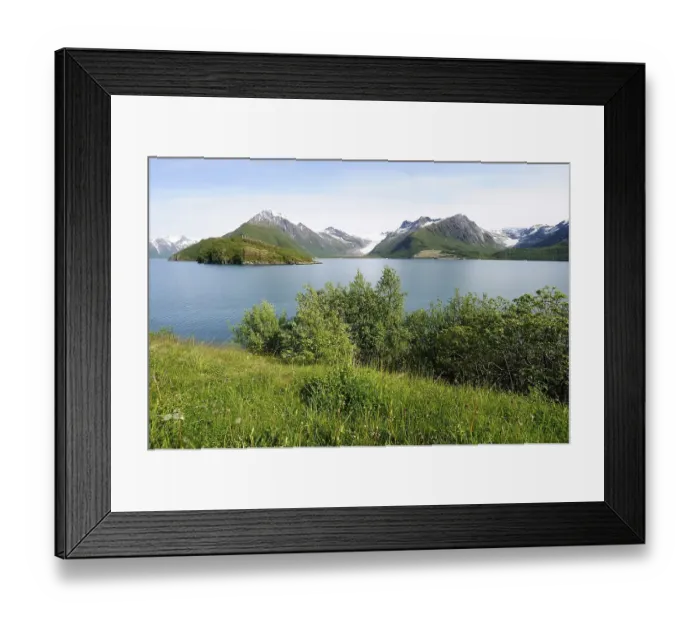 Framed Print : Holandsfjord with glacier Svartisen