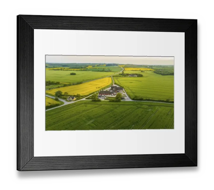 Framed Print : Aerial view, Denmark, Region Syddanmark