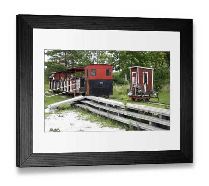 Framed Print : Museum railway in the industrial museum of Blaese Framed Print : Museum railway in the industrial museum of Blaese