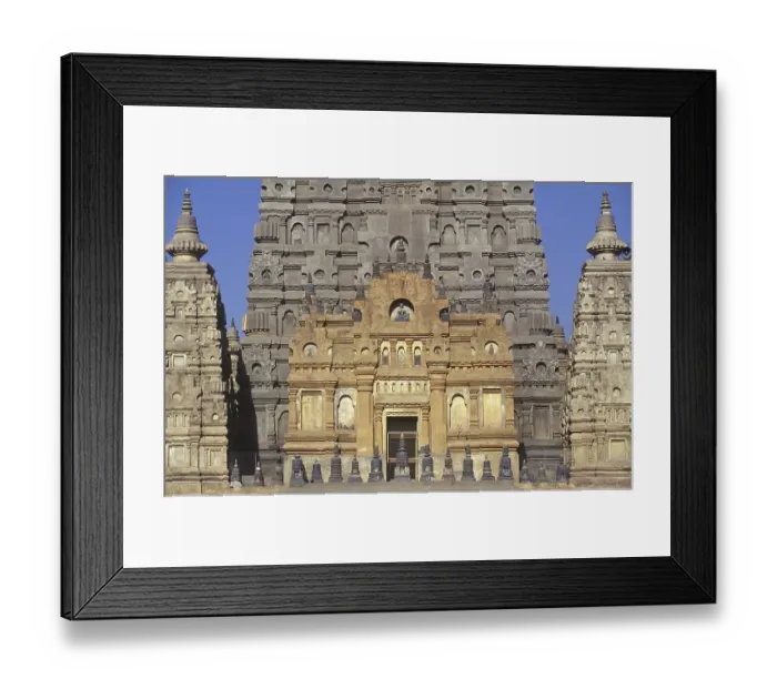 Framed Print : Detail of the facade of the Mahabodhi-Temple Framed Print : Detail of the facade of the Mahabodhi-Temple