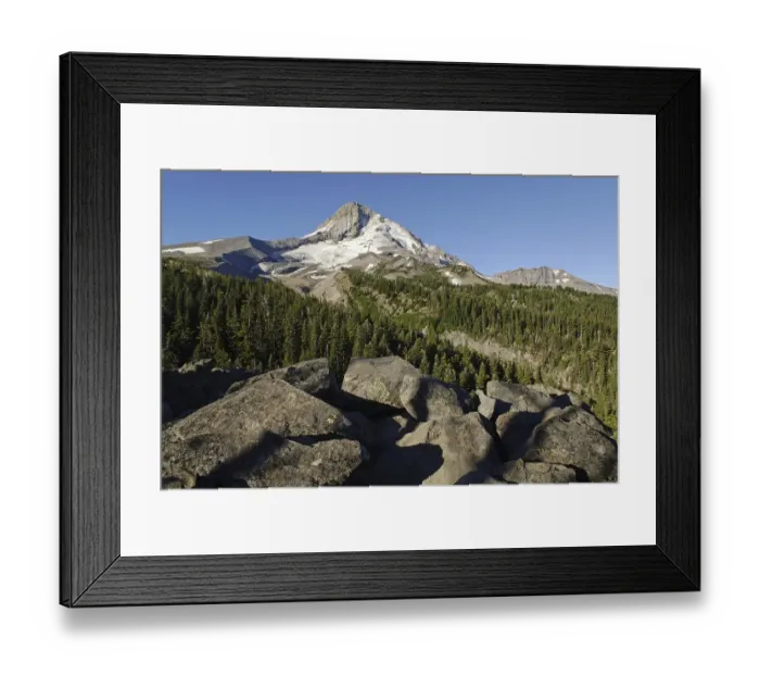 Framed Print : Mount Hood Volcano, eastern flank