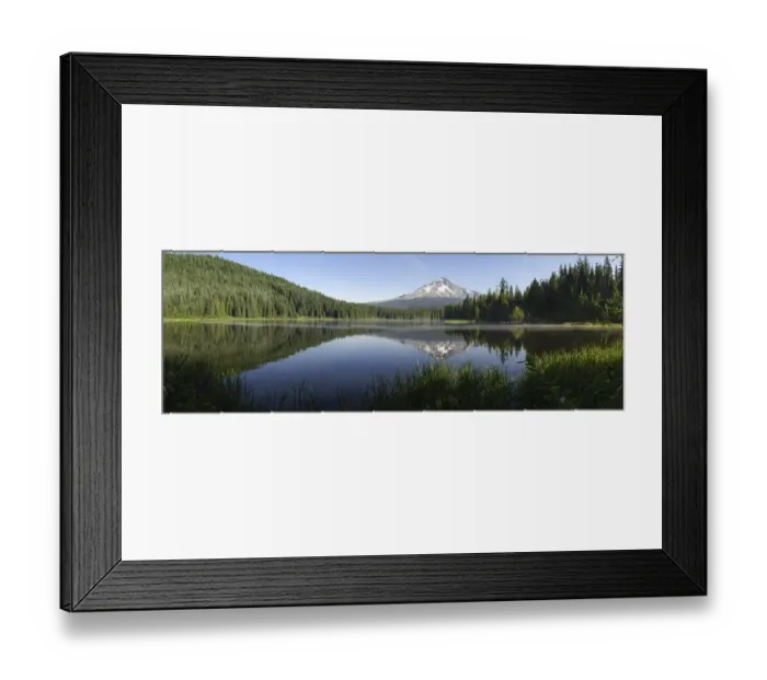 Framed Print : Trillium Lake reflecting Mount Hood Volcano
