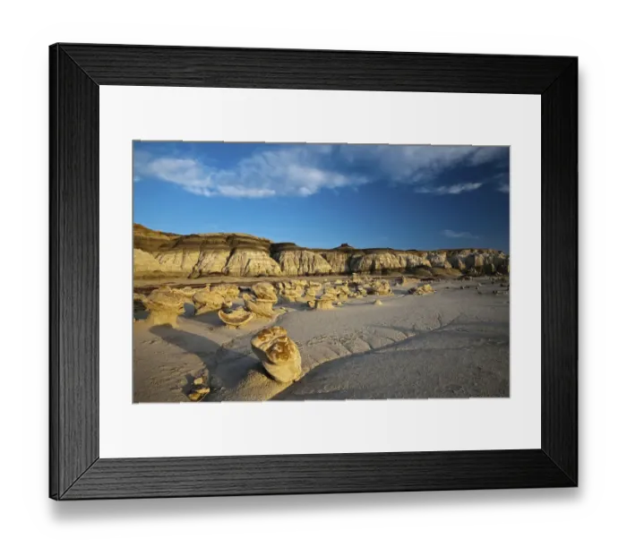 Framed Print : Cracked Eggs, landscape in the Bisti Badlands