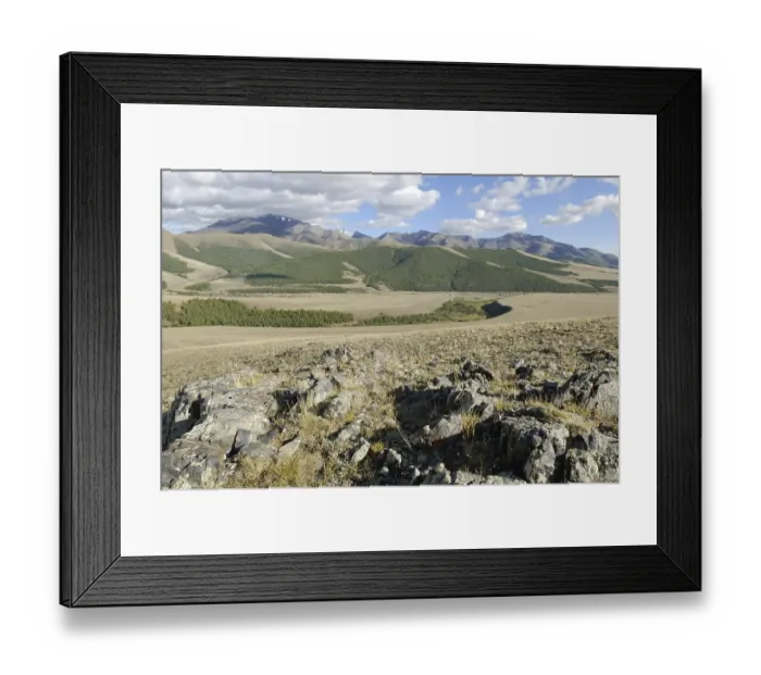 Framed Print : Saylyugem Mountains, Tschuja Steppes Framed Print : Saylyugem Mountains, Tschuja Steppes