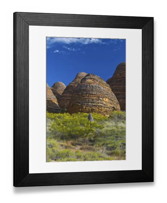 Framed Print : Beehive-shaped sandstone hills