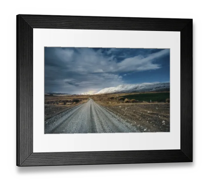Framed Print : Rangitata River Valley gravel road Framed Print : Rangitata River Valley gravel road