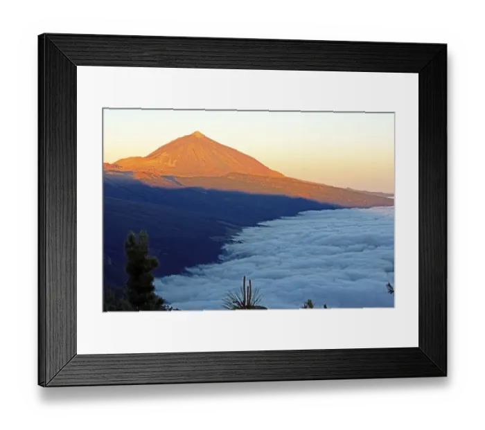 Framed Print : Sunrise on Mount Teide, trade wind clouds Framed Print : Sunrise on Mount Teide, trade wind clouds