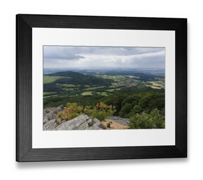 Framed Print : View from Mt. Milseburg towards Kleinsassen